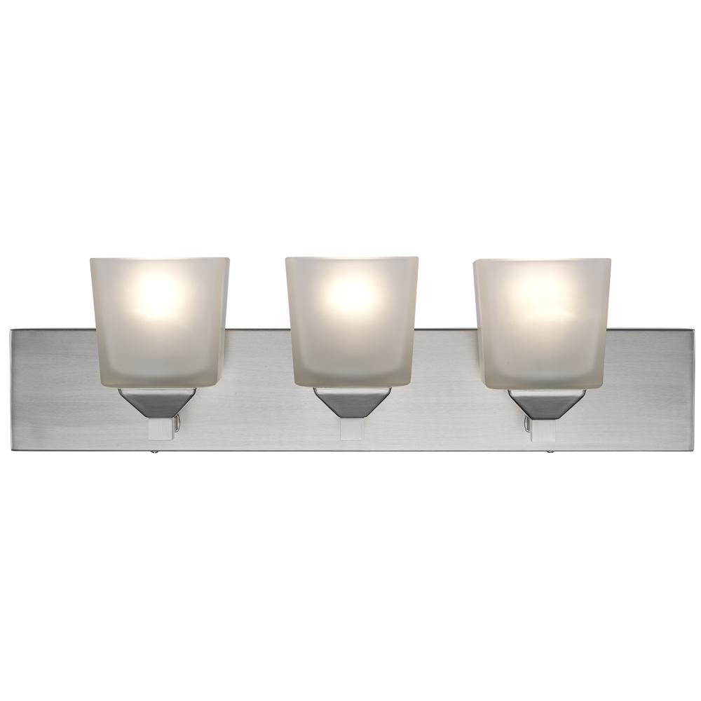 3 LT WALL SCONCE-SQUARE FROST